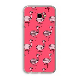 CaseCompany Flamingo: Samsung Galaxy J4 Plus Transparant Hoesje