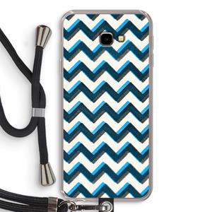 CaseCompany Onderbroken lijn: Samsung Galaxy J4 Plus Transparant Hoesje met koord