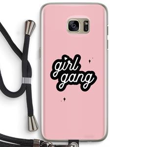 CaseCompany Girl Gang: Samsung Galaxy S7 Edge Transparant Hoesje met koord