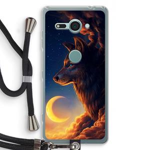 CaseCompany Night Guardian: Sony Xperia XZ2 Compact Transparant Hoesje met koord