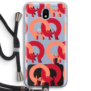 CaseCompany Dogs: Samsung Galaxy J5 (2017) Transparant Hoesje met koord