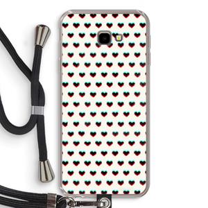 CaseCompany Hartjes: Samsung Galaxy J4 Plus Transparant Hoesje met koord