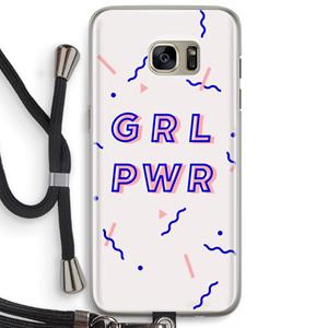 CaseCompany GRL PWR: Samsung Galaxy S7 Edge Transparant Hoesje met koord