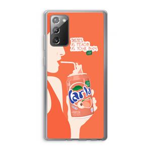CaseCompany Peach please!: Samsung Galaxy Note 20 / Note 20 5G Transparant Hoesje
