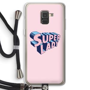 CaseCompany Superlady: Samsung Galaxy A8 (2018) Transparant Hoesje met koord