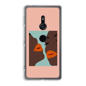 CaseCompany Orange lips: Sony Xperia XZ2 Transparant Hoesje