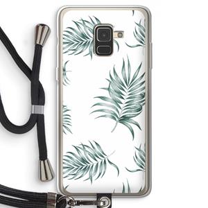 CaseCompany Simple leaves: Samsung Galaxy A8 (2018) Transparant Hoesje met koord