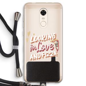 CaseCompany Pizza is the answer: Xiaomi Redmi 5 Transparant Hoesje met koord