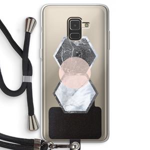 CaseCompany Creatieve toets: Samsung Galaxy A8 (2018) Transparant Hoesje met koord