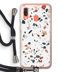 CaseCompany Terrazzo N°4: Samsung Galaxy A20e Transparant Hoesje met koord