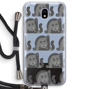 CaseCompany Cats: Samsung Galaxy J5 (2017) Transparant Hoesje met koord