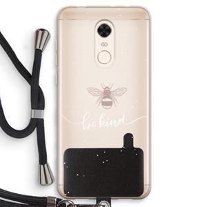 CaseCompany Be(e) kind: Xiaomi Redmi 5 Transparant Hoesje met koord