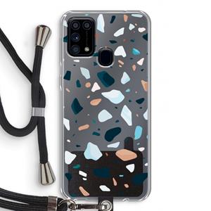 CaseCompany Terrazzo N°13: Samsung Galaxy M31 Transparant Hoesje met koord