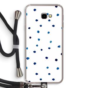 CaseCompany Blauwe stippen: Samsung Galaxy J4 Plus Transparant Hoesje met koord