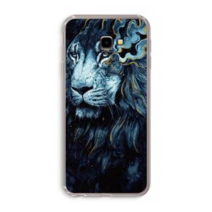 CaseCompany Darkness Lion: Samsung Galaxy J4 Plus Transparant Hoesje