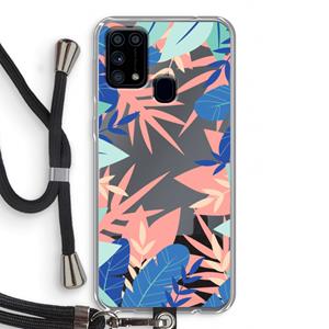 CaseCompany Tropisch: Samsung Galaxy M31 Transparant Hoesje met koord