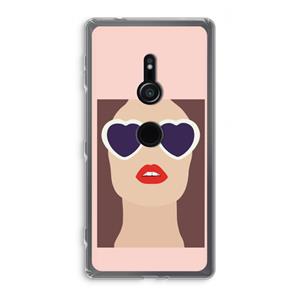 CaseCompany Red lips: Sony Xperia XZ2 Transparant Hoesje