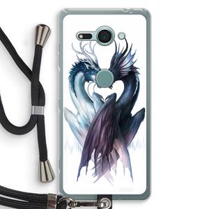 CaseCompany Yin Yang Dragons: Sony Xperia XZ2 Compact Transparant Hoesje met koord
