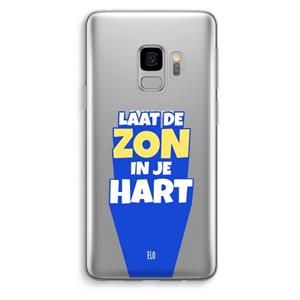 CaseCompany Laat de zon in je hart: Samsung Galaxy S9 Transparant Hoesje