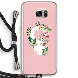 CaseCompany Venus: Samsung Galaxy S7 Edge Transparant Hoesje met koord