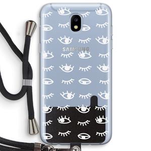 CaseCompany Eye pattern #3: Samsung Galaxy J5 (2017) Transparant Hoesje met koord