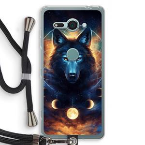 CaseCompany Wolf Dreamcatcher: Sony Xperia XZ2 Compact Transparant Hoesje met koord