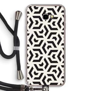 CaseCompany Crazy pattern: Samsung Galaxy J4 Plus Transparant Hoesje met koord