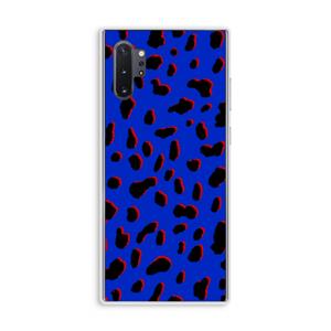 CaseCompany Blue Leopard: Samsung Galaxy Note 10 Plus Transparant Hoesje