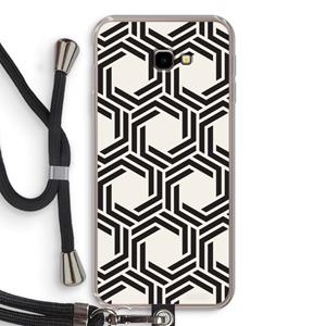 CaseCompany Geometrisch patroon: Samsung Galaxy J4 Plus Transparant Hoesje met koord