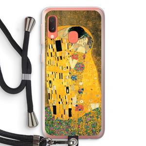 CaseCompany Der Kuss: Samsung Galaxy A20e Transparant Hoesje met koord