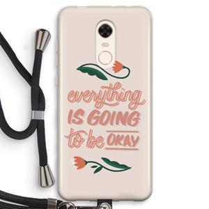 CaseCompany Optimistic flower girl: Xiaomi Redmi 5 Transparant Hoesje met koord