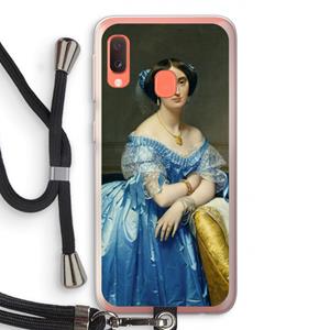 CaseCompany Eleonore: Samsung Galaxy A20e Transparant Hoesje met koord
