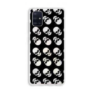 CaseCompany Musketon Skulls: Galaxy A51 4G Transparant Hoesje