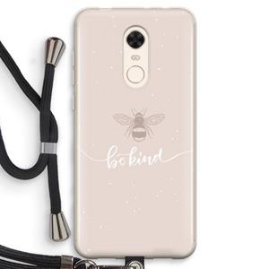 CaseCompany Be(e) kind: Xiaomi Redmi 5 Transparant Hoesje met koord