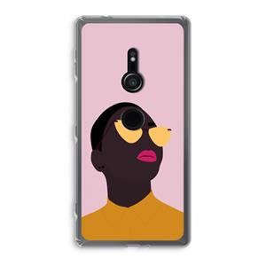 CaseCompany Yellow glasses: Sony Xperia XZ2 Transparant Hoesje