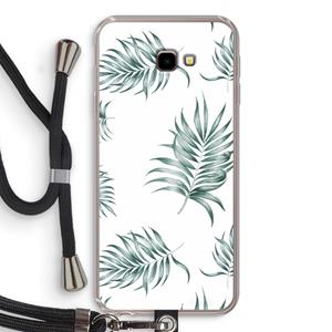 CaseCompany Simple leaves: Samsung Galaxy J4 Plus Transparant Hoesje met koord
