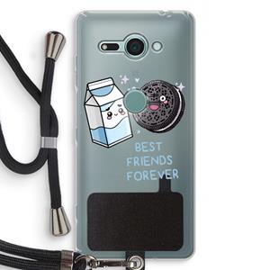 CaseCompany Best Friend Forever: Sony Xperia XZ2 Compact Transparant Hoesje met koord