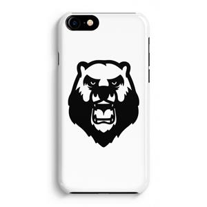CaseCompany Angry Bear (white): iPhone 8 Volledig Geprint Hoesje