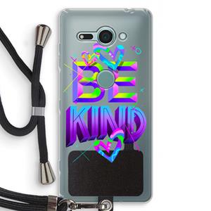CaseCompany Be Kind: Sony Xperia XZ2 Compact Transparant Hoesje met koord