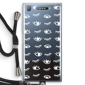 CaseCompany Eye pattern #3: Sony Xperia XZ1 Transparant Hoesje met koord