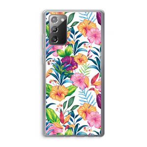 CaseCompany Tropisch 2: Samsung Galaxy Note 20 / Note 20 5G Transparant Hoesje