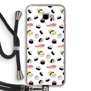 CaseCompany Sushi time: Samsung Galaxy J4 Plus Transparant Hoesje met koord