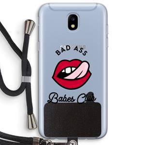 CaseCompany Badass Babes Club: Samsung Galaxy J5 (2017) Transparant Hoesje met koord