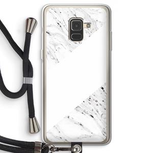 CaseCompany Biggest stripe: Samsung Galaxy A8 (2018) Transparant Hoesje met koord