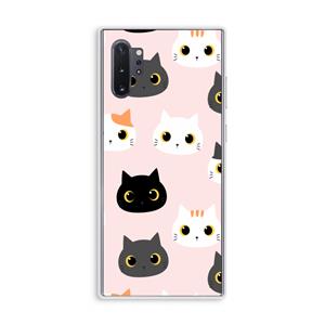 CaseCompany Katten: Samsung Galaxy Note 10 Plus Transparant Hoesje
