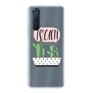 CaseCompany I love cacti: Sony Xperia 5 II Transparant Hoesje