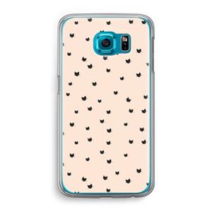 CaseCompany Kleine kattenkopjes: Samsung Galaxy S6 Transparant Hoesje