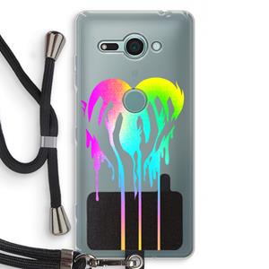 CaseCompany Hold My Heart: Sony Xperia XZ2 Compact Transparant Hoesje met koord