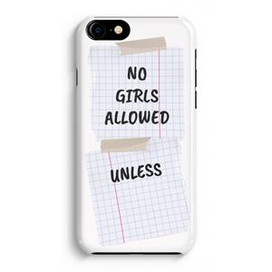 CaseCompany No Girls Allowed Unless: iPhone 8 Volledig Geprint Hoesje