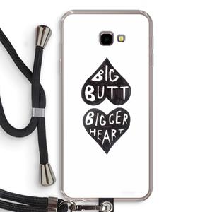CaseCompany Big butt bigger heart: Samsung Galaxy J4 Plus Transparant Hoesje met koord